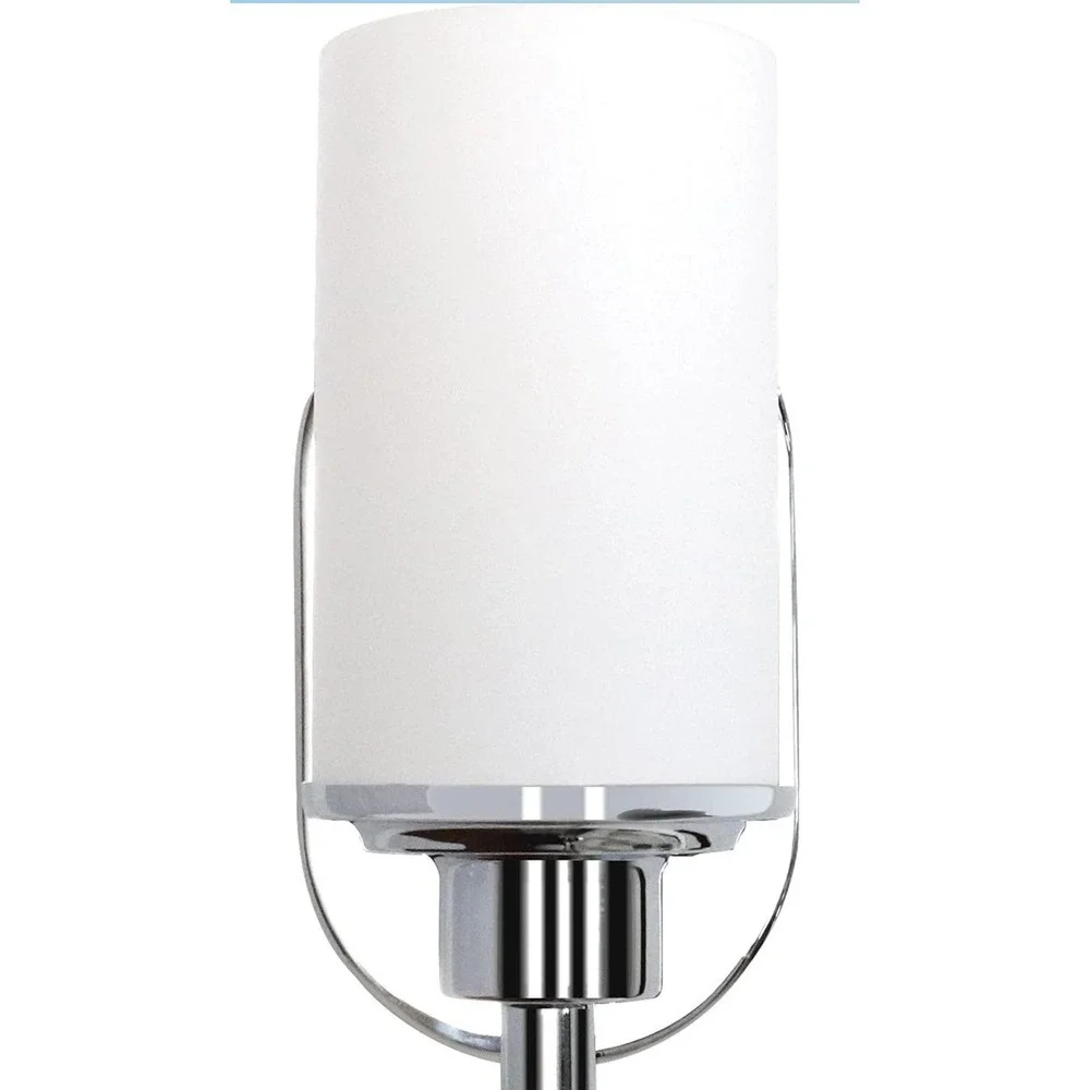 MONKFISH Wall Light 1 Light, White Frosted Glass Shade Wall Sconce for Bathro...